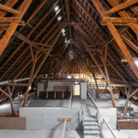Blick in den Dachraum während der Sanierung von Haus Bornberg in Bargteheide.